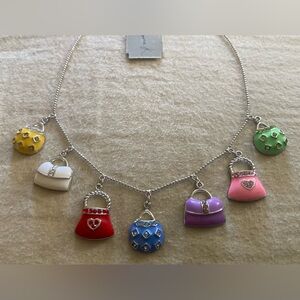 Katherine K Rare, Rhinestone Purse Charm Necklace NWT!